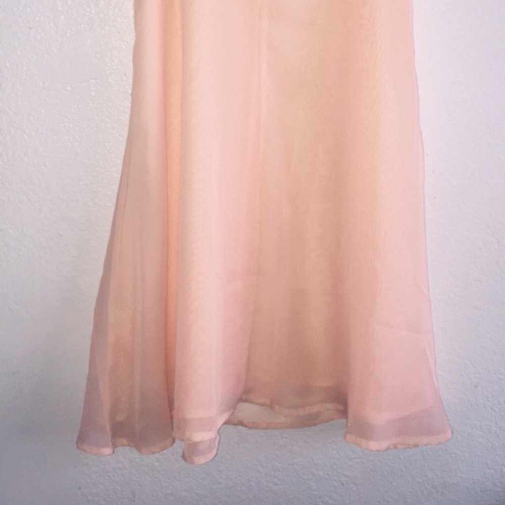 Sheer baby pink A-line dress - Picture 3 of 3